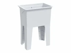 Cesto de ropa 59x41x75 cm resina Blanco