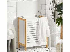 Sobuy Cesto para la Colada,Canasto para la Ropa Sucia,Amario para Baño,FSS66-WN ES