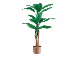 Clearance Cesto para plantas artificiales esparto natural marrón Ø26cm Adec Cesta