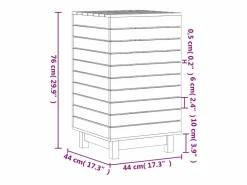 Best Cesto para ropa 44x44x76 cm madera maciza de pino Cesto De Ropa