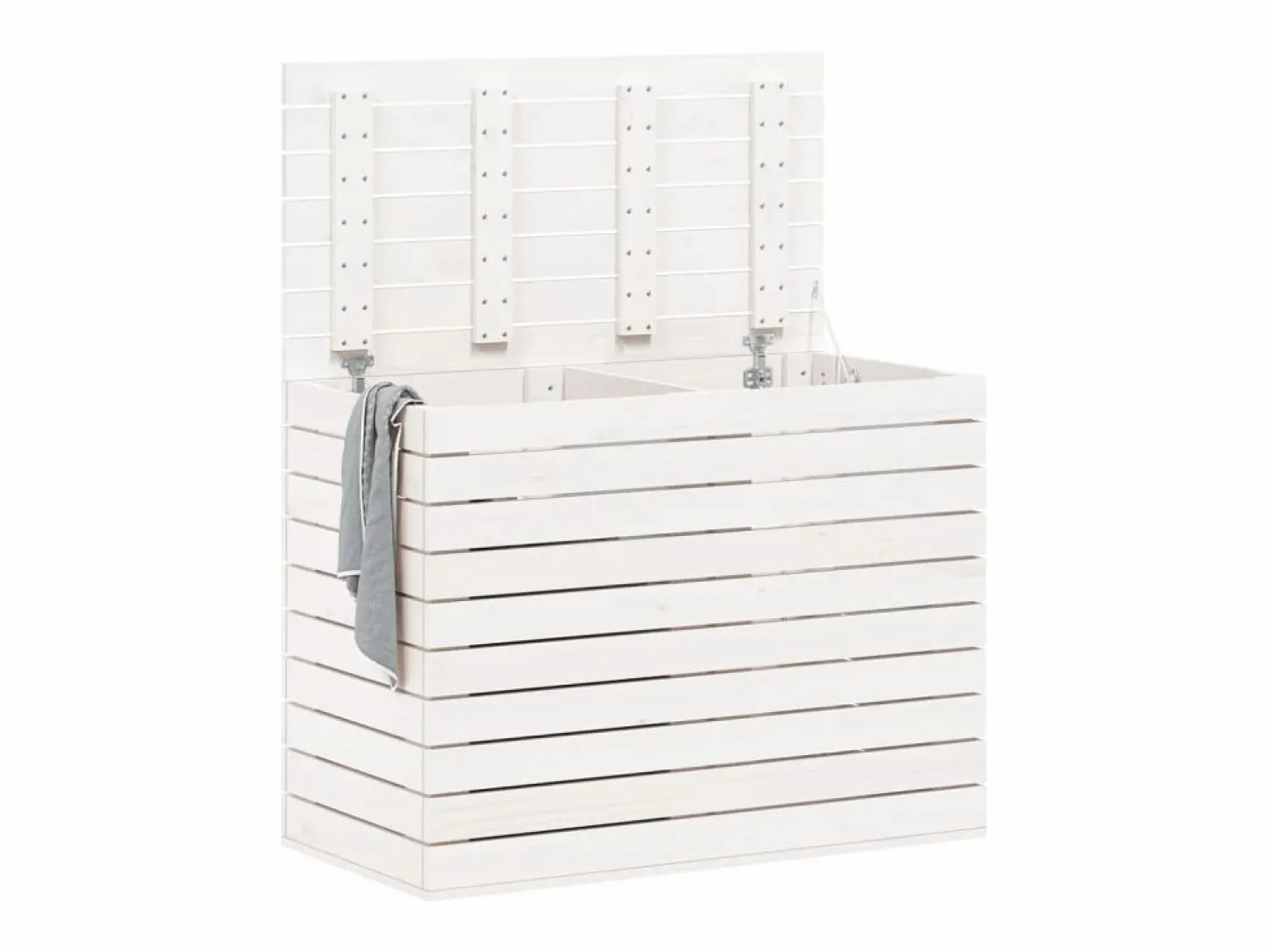 Cesto para ropa 88,5x44x66 cm madera maciza de pino