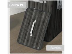Homcom Cesto para ropa sucia Kunzita plegable con asas 60x40x30 cm