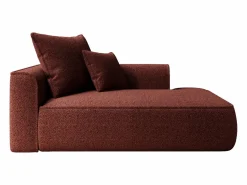 Vente-unique Chaise longue derecha en chenilla burdeos PINETA