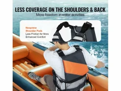 Outlet Chaleco Salvavidas para Deportes Acuáticos SucceBuy - 96N PFD de Flotabilidad para Hombres y Mujeres, Talla L Naranja