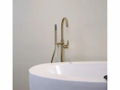 Outlet Charme II columna de suelo mecánica para bañera isla oro cepillado Grifo