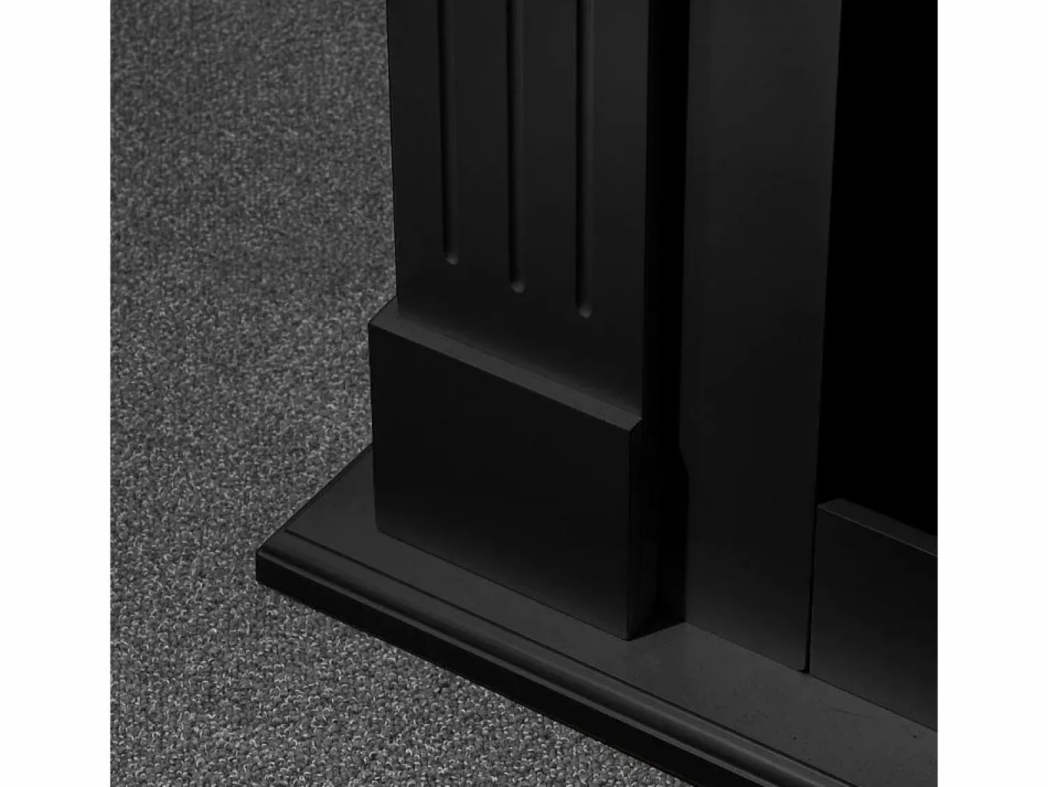 New Chimenea de bioetanol biochimenea de suelo Cambridge en madera 110x37x102h Negro