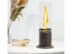 Sale Chimenea de bioetanol blanca TOLOSA, biochimenea de sobremesa, D20 x H49,5, para interior y exterior Chimenea|Chimenea