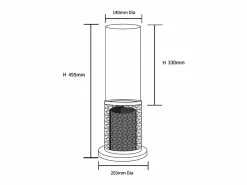 Sale Chimenea de bioetanol blanca TOLOSA, biochimenea de sobremesa, D20 x H49,5, para interior y exterior Chimenea|Chimenea
