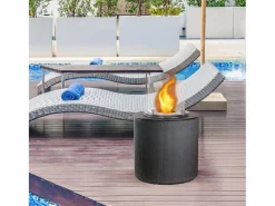 Online Chimenea de bioetanol brasero de suelo para jardín para interior y exterior MODIGLIANI Hierro fundido d.36 x h56 Gris