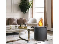 Online Chimenea de bioetanol brasero de suelo para jardín para interior y exterior MODIGLIANI Hierro fundido d.36 x h56 Gris