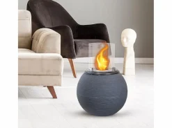 Online Chimenea de bioetanol, brasero de jardín, de pie, para uso interior y exterior, hierro fundido BOTTICELLI, gris, 40 x 54 cm. Plateado