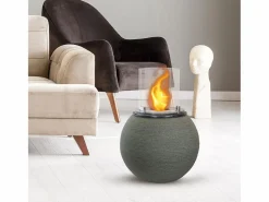 Hot Chimenea de bioetanol brasero de suelo para jardín para interior y exterior BOTTICELLI Salvia d.40 x h54 Brasero