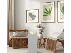 Best Chimenea de bioetanol de suelo para interior y exterior Ischia White 40x40x115 Blanco