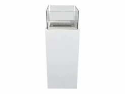 Best Chimenea de bioetanol de suelo para interior y exterior Ischia White 40x40x115 Blanco
