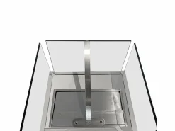 Best Chimenea de bioetanol de suelo para interior y exterior Ischia White 40x40x115 Blanco