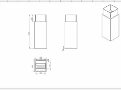 Best Chimenea de bioetanol de suelo para interior y exterior Ischia White 40x40x115 Blanco