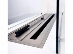Chimenea de bioetanol de pie para interior/exterior CARAVAGGIO blanca (L100xP40xH40 cm)