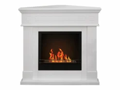 Best Chimenea de bioetanol de esquina blanca FORD, biochimenea independiente, L110 x P63 x H102 Blanco