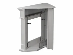 Best Chimenea de bioetanol de esquina blanca FORD, biochimenea independiente, L110 x P63 x H102 Blanco