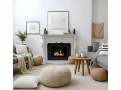 Clearance Chimenea de bioetanol de suelo de madera París L123xP39xH100 Chimenea|Chimenea