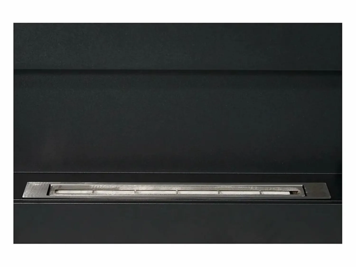 New Chimenea de bioetanol de pared Siena Black (largo 90 x fondo 12 x alto 40 cm) Negro