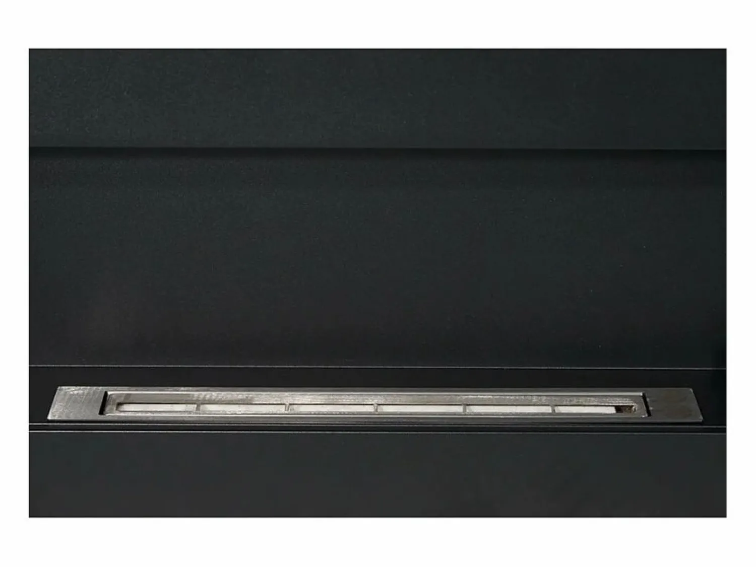New Chimenea de bioetanol de pared Siena Black (largo 90 x fondo 12 x alto 40 cm) Negro