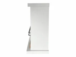 Online Chimenea de bioetanol de pie Stockholm en madera blanca, L75xP24xH68 cm Chimenea|Chimenea