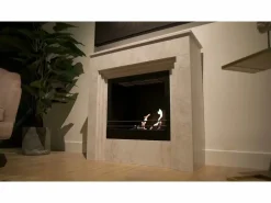 Discount Chimenea de bioetanol de pie BELLINI de madera efecto mármol . Fabricada en Italia. L96 x P35 x H96. Chimenea|Chimenea