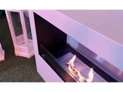 Hot Chimenea de bioetanol de pie Giotto S Black 100x30x70 para interior/exterior Negro