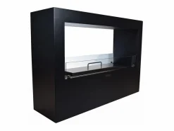 Hot Chimenea de bioetanol de pie Giotto S Black 100x30x70 para interior/exterior Negro