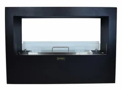 Hot Chimenea de bioetanol de pie Giotto S Black 100x30x70 para interior/exterior Negro