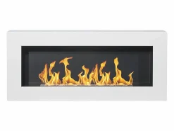 Hot Chimenea de bioetanol de pared, color Siena, L 90 x P 12 x H 40 Chimenea|Chimenea