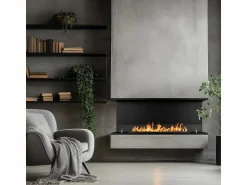 Chimenea de bioetanol empotrada Biochimenea trifacial con 3 lados abiertos 120x50 TREVI 120