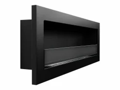 Discount Chimenea de bioetanol empotrada en la pared biochimenea 120x40 LIVORNO 120 Negro