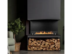 Chimenea de bioetanol empotrada Biochimenea trifacial con 3 lados abiertos 90x45 TREVI 90