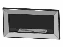 Hot Chimenea de bioetanol empotrada Frame 900 SimpleFire con cristal - mate Negro