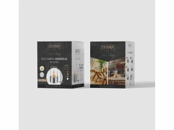 Hot Chimenea de bioetanol MARSIGLIA Gold de sobremesa, tamaño D16 x H27, para interior y exterior Chimenea|Chimenea