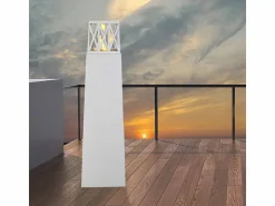 Hot Chimenea de bioetanol para jardín exterior Vulcano 40x40x145 Brasero