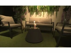 Outlet Chimenea de bioetanol para suelo de jardín, interior y exterior STROMBOLI Perla d.60 x h56 Blanco