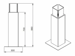 Chimenea de bioetanol para jardín y exterior Capri 70 negra