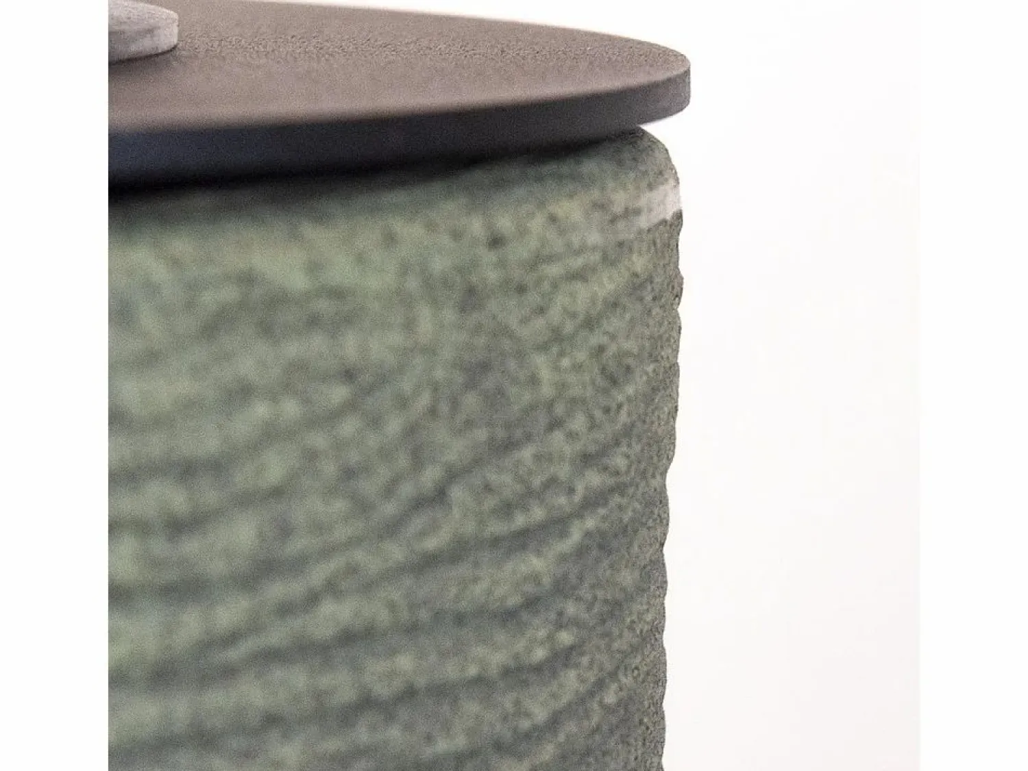 Clearance Chimenea de bioetanol RAFFAELLO Sage Green, brasero de jardín, de pie, para uso interior y exterior, d.35 x h.55 Chimenea|Chimenea