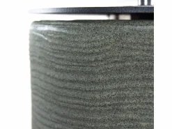 Clearance Chimenea de bioetanol RAFFAELLO Sage Green, brasero de jardín, de pie, para uso interior y exterior, d.35 x h.55 Chimenea|Chimenea