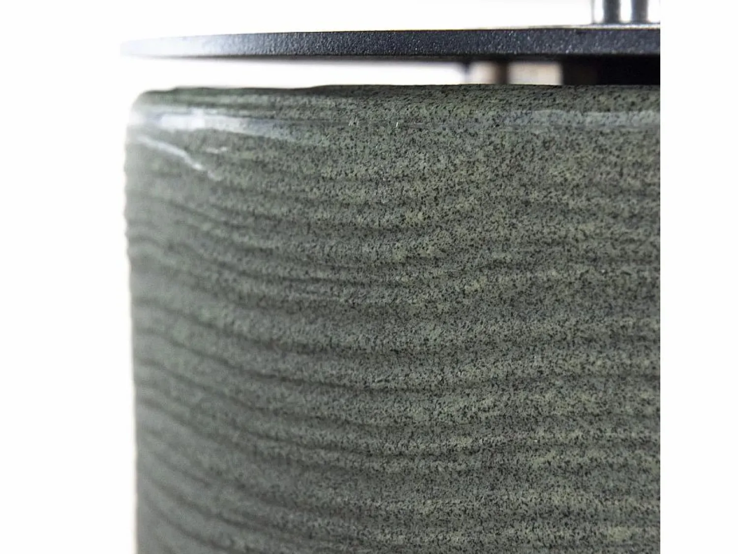 Clearance Chimenea de bioetanol RAFFAELLO Sage Green, brasero de jardín, de pie, para uso interior y exterior, d.35 x h.55 Chimenea|Chimenea