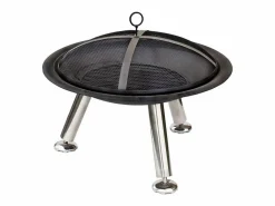Outlet Eurobath Chimenea de cuenco Chicago acero 75 cm negra 85013 Negro