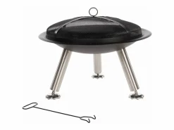 Outlet Eurobath Chimenea de cuenco Chicago acero 75 cm negra 85013 Negro