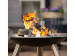 Outlet Eurobath Chimenea de cuenco Chicago acero 75 cm negra 85013 Negro