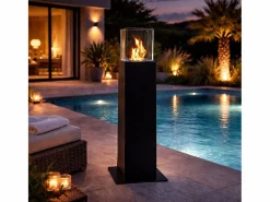 Hot Chimenea de jardín de bioetanol para exterior Capri 70 Black Negro
