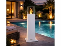 Chimenea de jardín de bioetanol para exterior Capri 70 White Chimenea|Chimenea