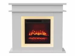Best Chimenea eléctrica - Chimenea LED, con calefacción - Efecto de llama 3D - Temporizador, iluminación ambiental LED de 20 colores y control remoto - Chimenea|Chimenea