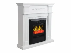 Outlet FLAMATECH Chimenea eléctrica - Con repisa - Long. 98 x Prof. rof. 26 x Alt. 100,8 cm - - OTEMANU Blanco